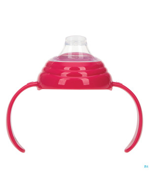 Nuby gobelet a/goutte anses rose 6m+ 270ml