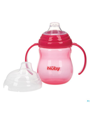 Nuby gobelet a/goutte anses rose 6m+ 270ml