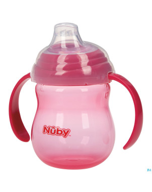Nuby gobelet a/goutte anses rose 6m+ 270ml