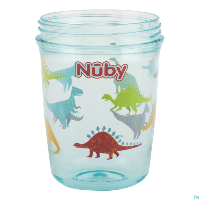 Nuby gobelet a/goutte anses aqua 12m+ 240ml