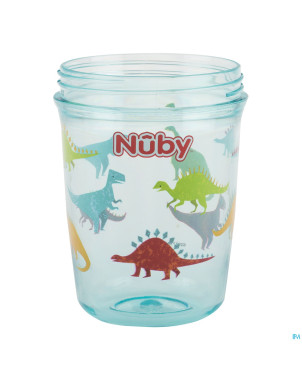 Nuby gobelet a/goutte anses aqua 12m+ 240ml