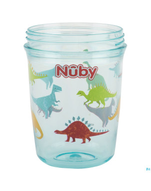 Nuby gobelet a/goutte anses aqua 12m+ 240ml