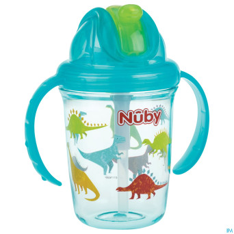 Nuby gobelet a/goutte anses aqua 12m+ 240ml