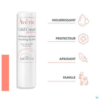 Avene cold cream stick levres nourrissant 4g