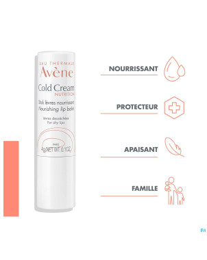 Avene cold cream stick levres nourrissant 4g