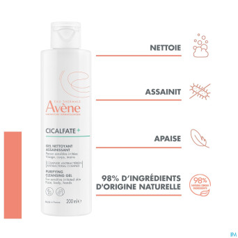 Avene cicalfate+ gel nettoyant assainissant 200ml