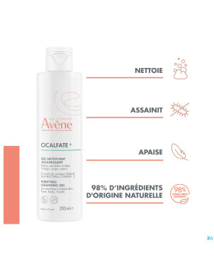 Avene cicalfate+ gel nettoyant assainissant 200ml