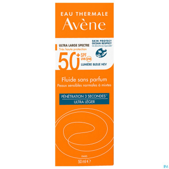 Avene sol spf50+ fluide sans parfum 50ml