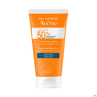 Avene sol spf50+ fluide sans parfum 50ml