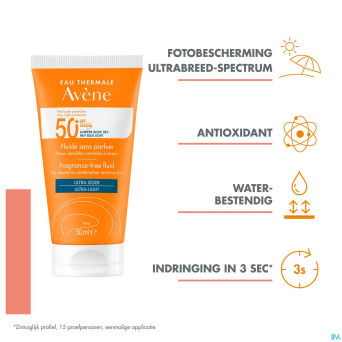 Avene sol spf50+ fluide sans parfum 50ml