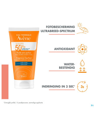 Avene sol spf50+ fluide sans parfum 50ml