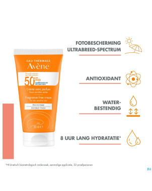 Avene sol spf50+ creme sans parfum 50ml
