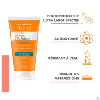 Avene sol spf50+ cleanance 50ml