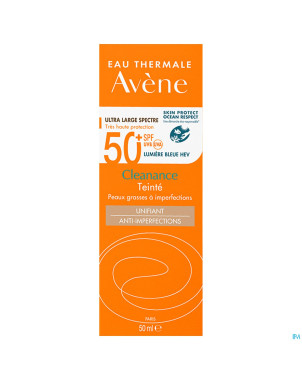 Avene sol spf50+ cleanance teinte 50ml