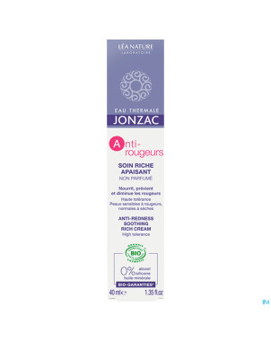 Jonzac a/rougeurs soin riche apaisant bio    40ml