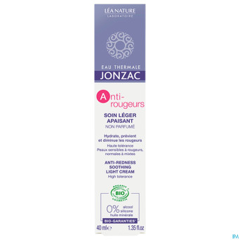 Jonzac a/rougeurs soin leger apaisant bio    40ml