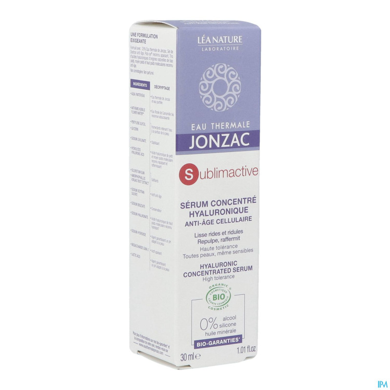 Jonzac sublimactive serum fermete a/age bio   30ml