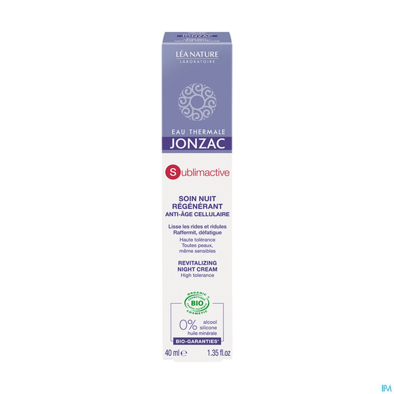 Jonzac sublimactive soin nuit reg. a/age bio  40ml