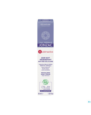 Jonzac sublimactive soin nuit reg. a/age bio  40ml
