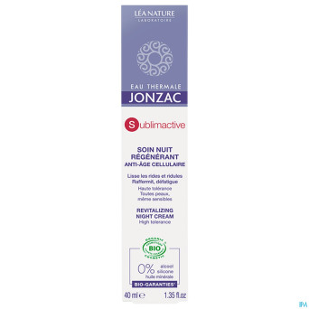 Jonzac sublimactive soin nuit reg. a/age bio  40ml
