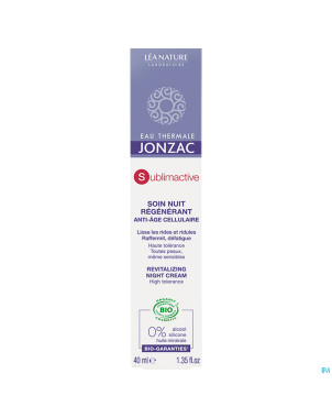 Jonzac sublimactive soin nuit reg. a/age bio  40ml
