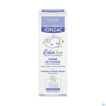 Jonzac bebe bio creme change haute tolerance  75ml