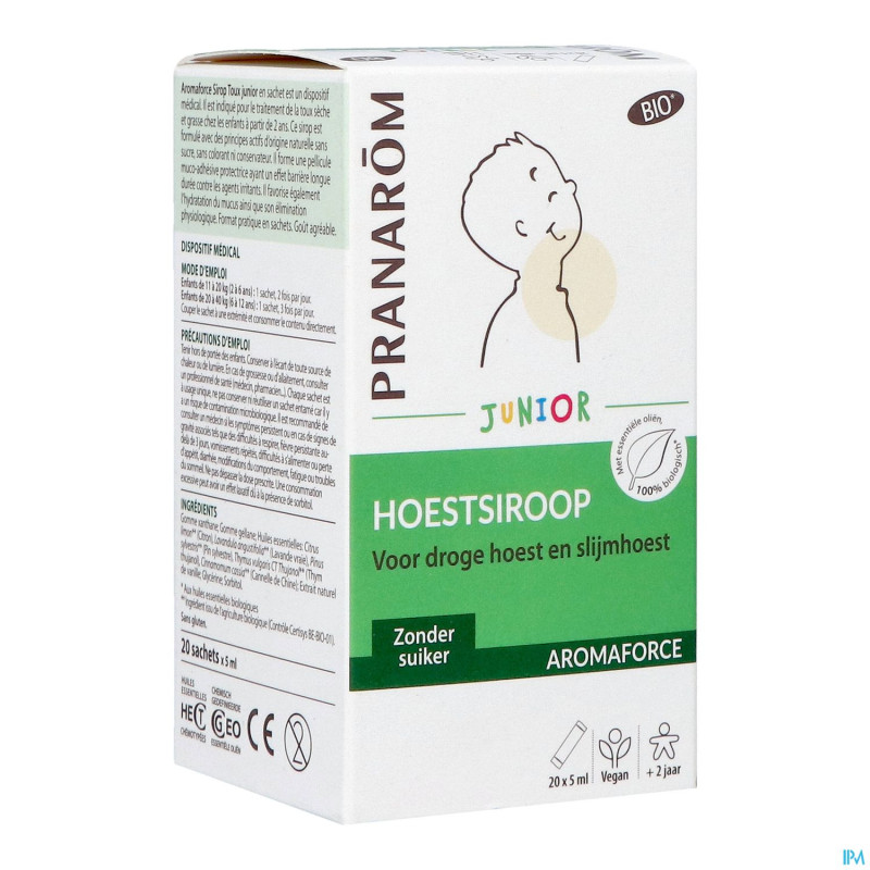 Pranarom aromaforce sirop toux enf. dm sach 20x5ml