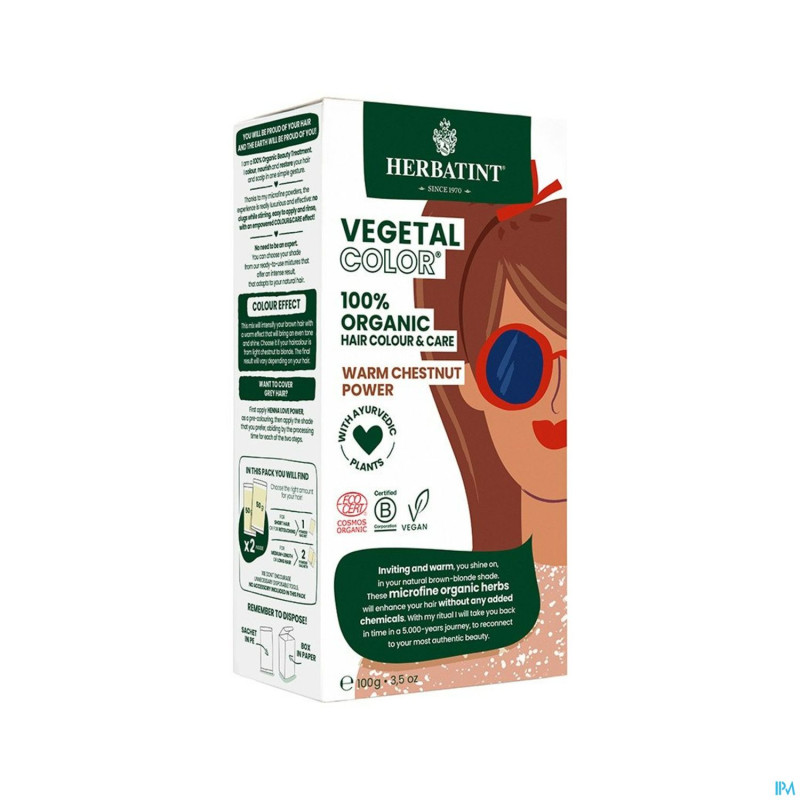 Herbatint vegetal color eco warm chestn. pow.100ml