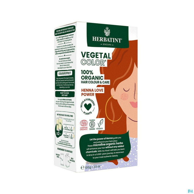 Herbatint vegetal color eco henna love power 100ml