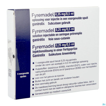 Fyremadel 0,25mg/0,5ml sol inj ser. preremplie  5