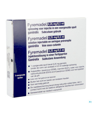 Fyremadel 0,25mg/0,5ml sol inj ser. preremplie  5