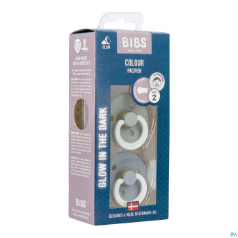 Bibs 1 sucette duo glowindark sage/cloud 2