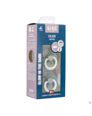 Bibs 1 sucette duo glowindark sage/cloud 2