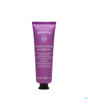 Apivita face scrub bilberry brightening  tube 50ml