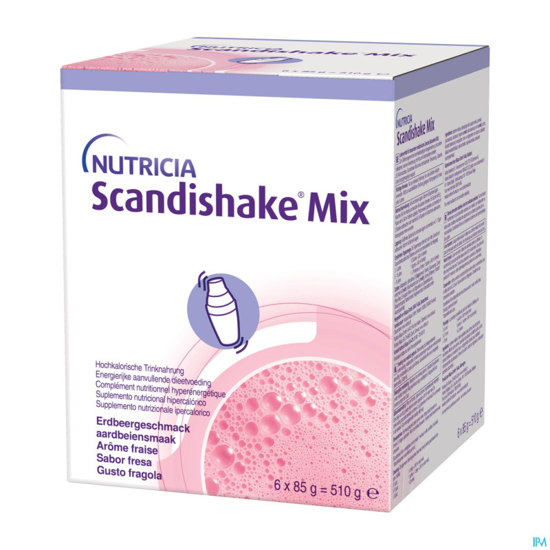 Scandishake mix fraise    sach 6x85g