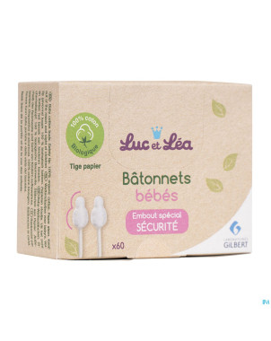 Luc&lea batonnets embout ouates bebe bambou    60
