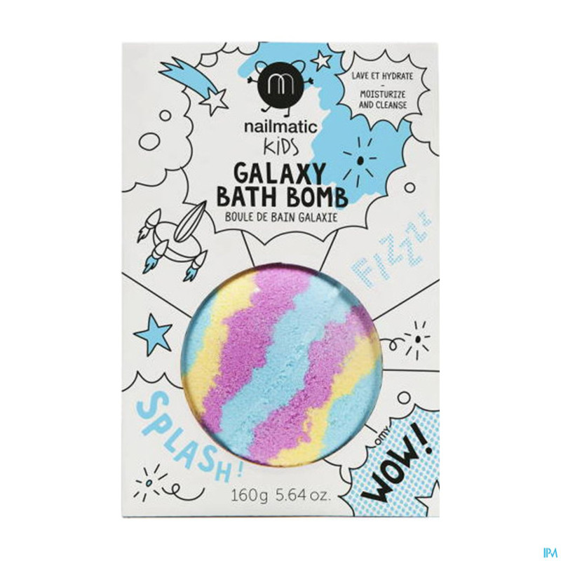 Nailmatic kids boule bain bleu-jaune-rose    160g