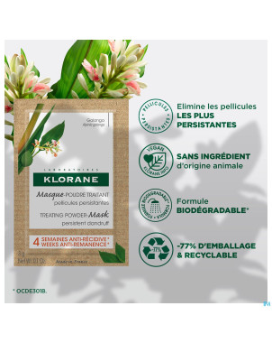 Klorane capil. masque pdr traitant galanga    8x3g