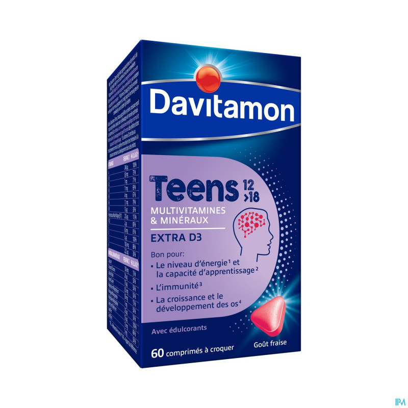 Davitamon teens fraise    comp 60