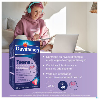 Davitamon teens fraise    comp 60
