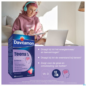 Davitamon teens fraise    comp 60