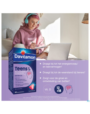 Davitamon teens fraise    comp 60