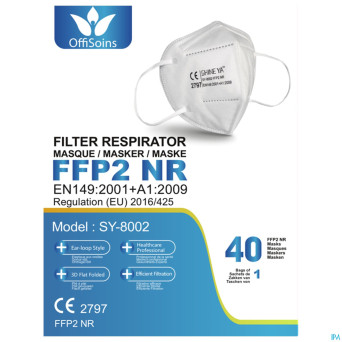 Offisoins masques ffp2 nr blanc    boite 40