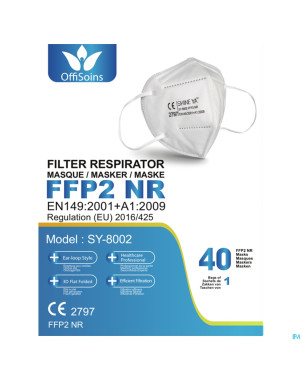 Offisoins masques ffp2 nr blanc    boite 40
