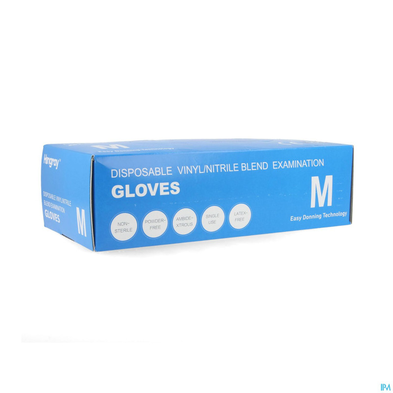 Gants nitrile/vinyl blended m   100