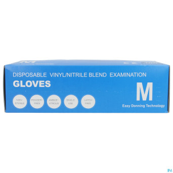 Gants nitrile/vinyl blended m   100