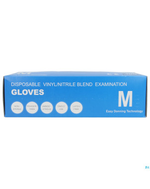 Gants nitrile/vinyl blended m   100