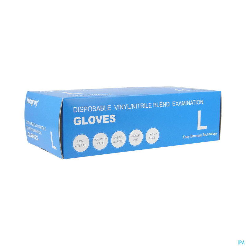 Gants nitrile/vinyl blended l   100