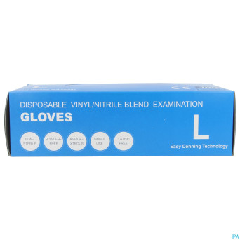 Gants nitrile/vinyl blended l   100