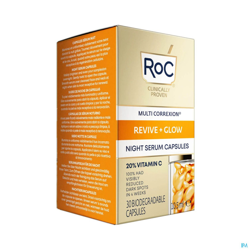 Roc multi correx. revive&glow vit c night  caps 30